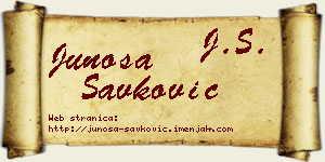 Junoša Savković vizit kartica